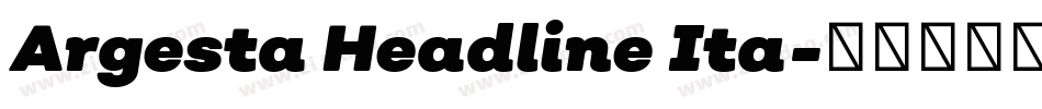 Argesta Headline Ita字体转换